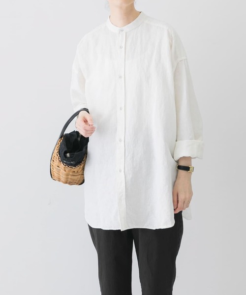かぐれ（カグレ）の「『ユニセックス』コットンリネンビッグシャツ