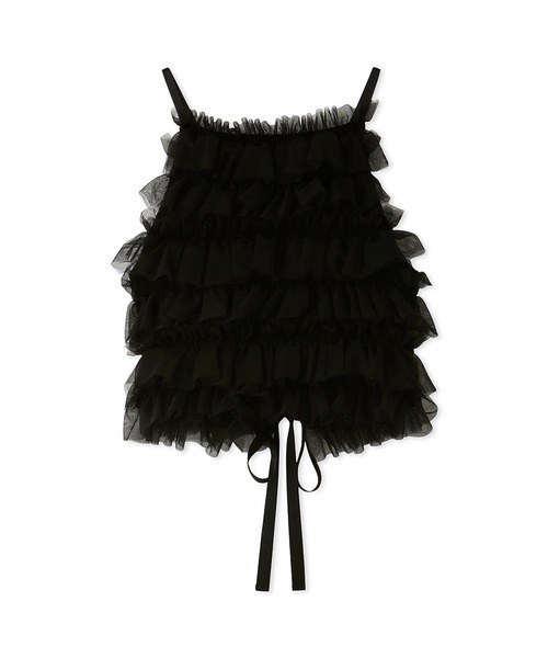 LILY BROWN（リリーブラウン）の「チュールラッフルフリルトップス