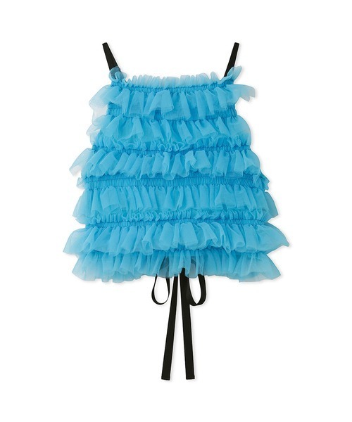 LILY BROWN（リリーブラウン）の「チュールラッフルフリルトップス