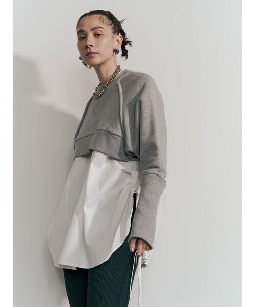 UN3D.（アンスリード）の「ウェーブラインギャザーシャツ（シャツ