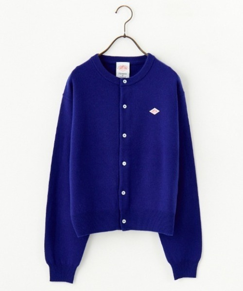 DANTON/ダントン] ワンポイントロゴ クルーネックニットカーディガン