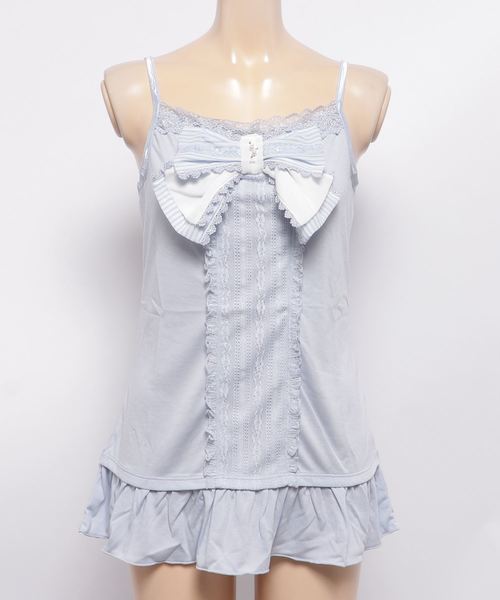 axes femme（アクシーズファム）の「ストライプビッグリボンキャミ