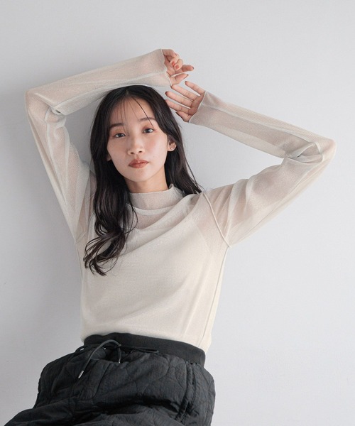 LOWRYS FARM（ローリーズファーム）の「シアーハイネックLS 234643