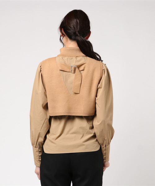 Ameri（アメリ）の「MINI KNIT DOCKING SHIRT（シャツ/ブラウス）」 - WEAR