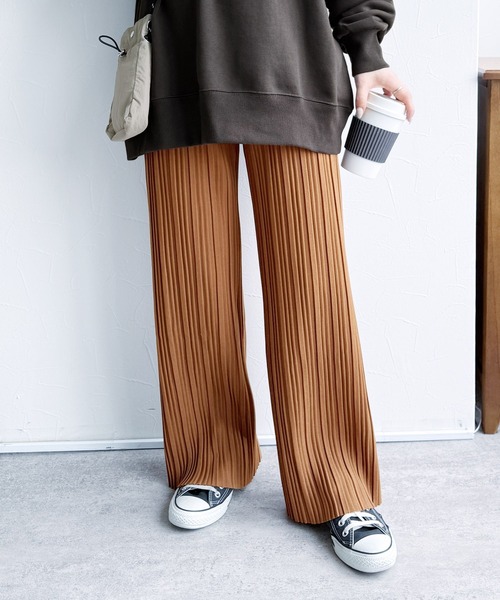 極美品✨PLEATS PLEASE XXLプリーツ ワイドパンツ ブラウン 膝丈 楽天