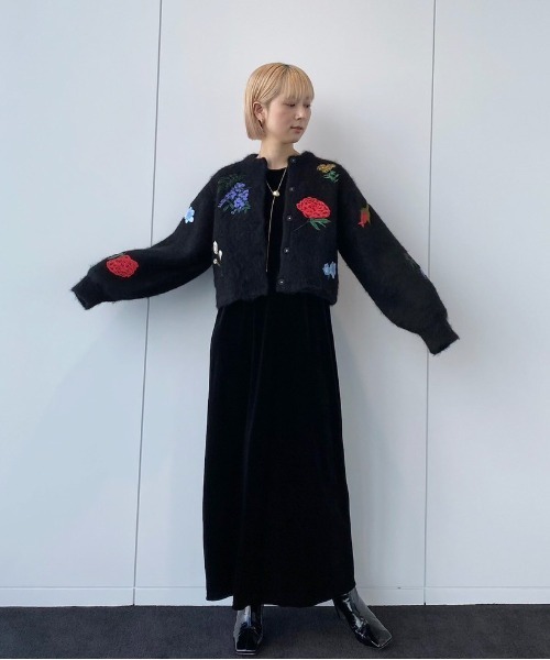 Ameri（アメリ）の「AMANDA MOHAIR KNIT TOP（カーディガン/ボレロ