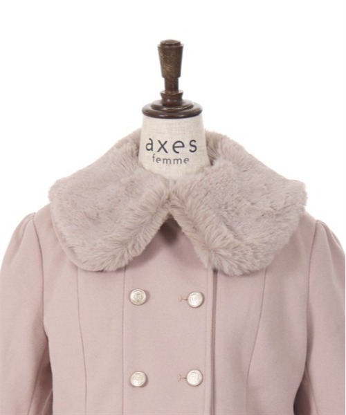 axes femme（アクシーズファム）の「裾レースショートコート（ステン