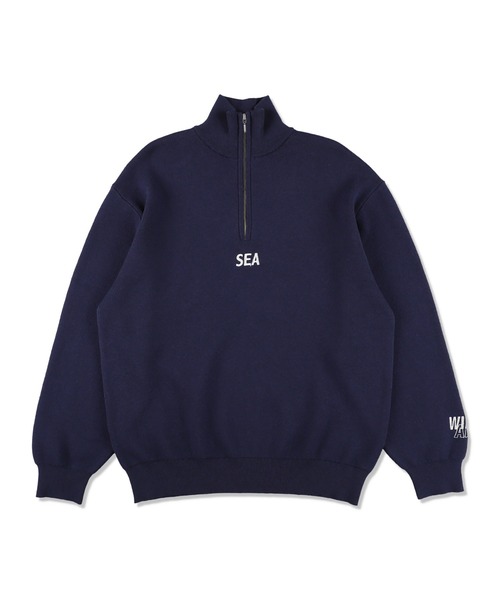 WIND AND SEA（ウィンダンシー）の「HALF ZIP COTTON CASHMERE KNIT