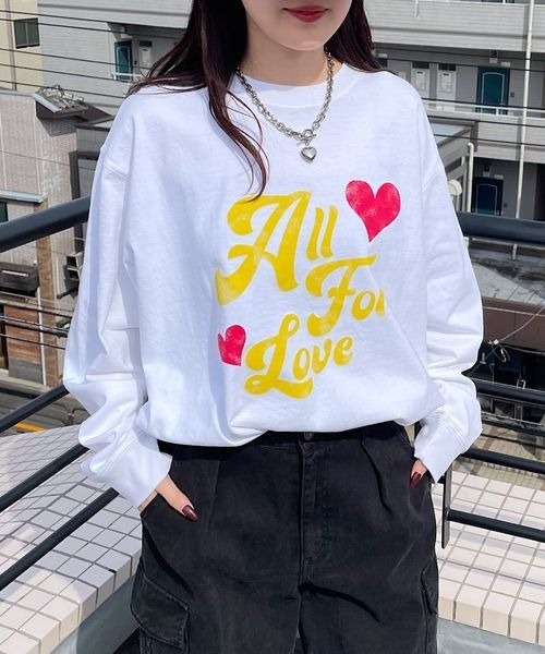 セール】《UNISEX》ハートロゴロンT（Tシャツ/カットソー）｜PBLIM