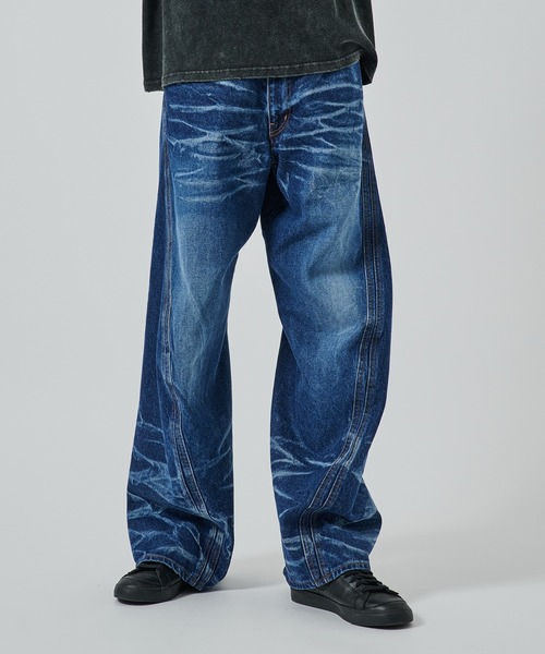 別注 3D TWISTED WIDE LEG JEANS（デニムパンツ）｜NVRFRGT（ネヴァー