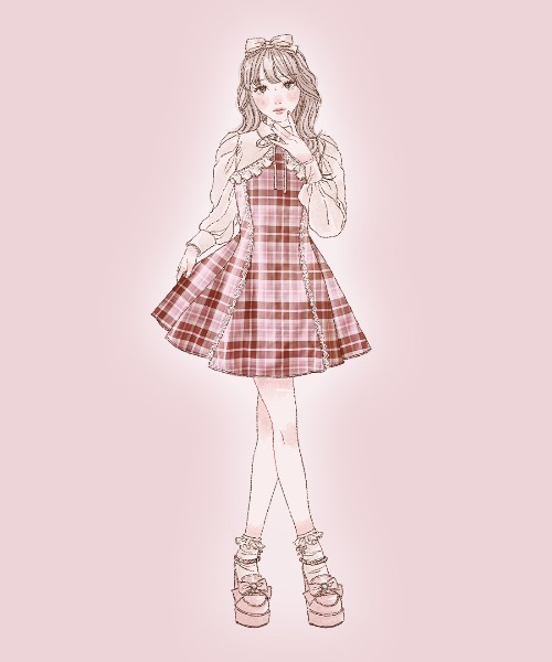 セール】Melty Cafe Check ワンピース（ワンピース）｜mellfy memory