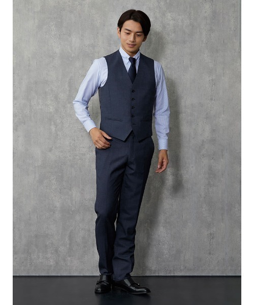 セール】【Super100'S】ウール100％ スリーピーススーツ 無地調