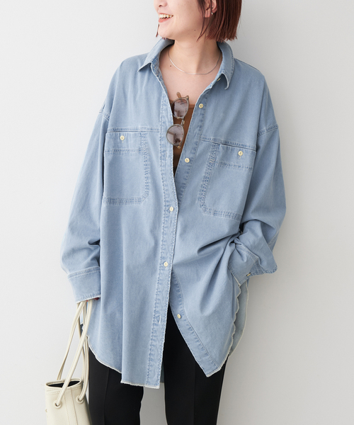 Spick & Span（スピックアンドスパン）の「ブリーチデニムルーズシャツ