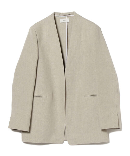 ATON（エイトン）の「ATON / リネン オックスフォード ノーカラー