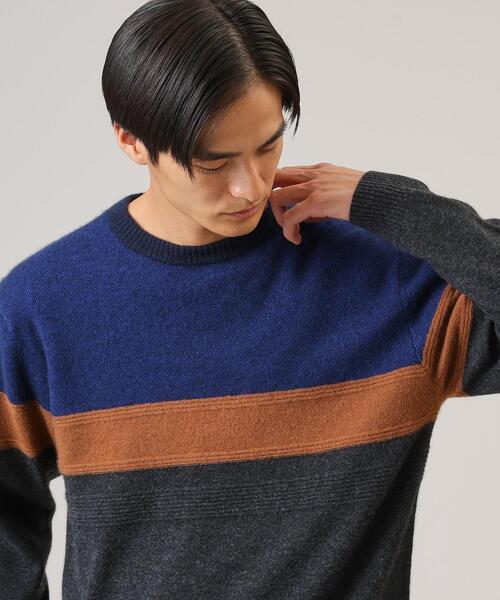 TAKEO KIKUCHI（タケオキクチ）の「◇【カシミヤ】フルカシ パネル柄