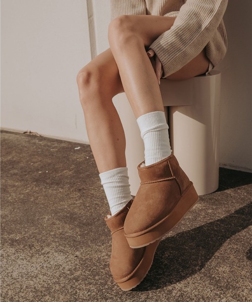 セール】emu/エミュー レディース ブーツ ムートンブーツ 厚底