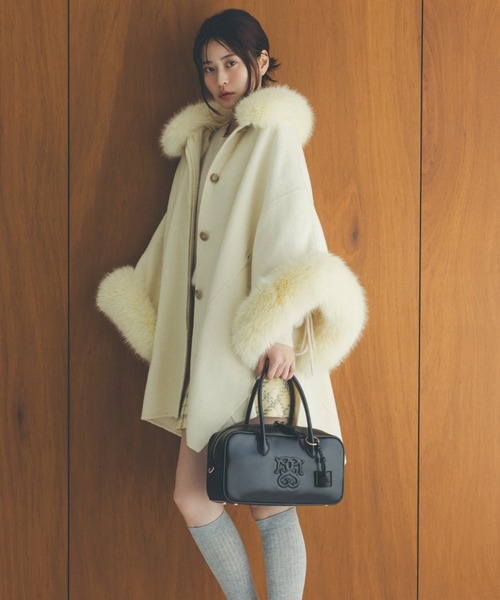 SNIDEL（スナイデル）の「ファー付きミドルケープコート（その他