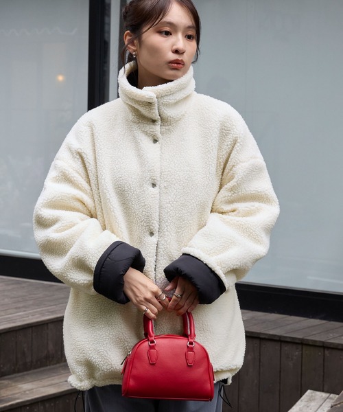 2WAY リバーシブル ボア×キルティング中綿ジャケット MONO-MART│MONO