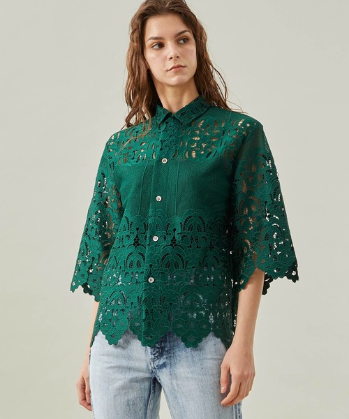 TOGA PULLA(トーガプルラ)】レースシャツ（シャツ/ブラウス）｜TOGA