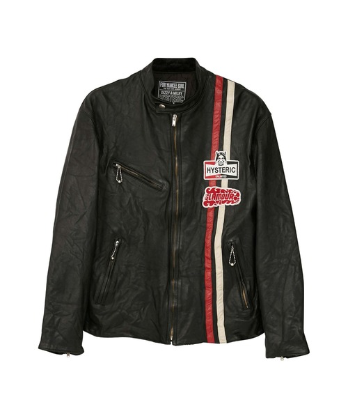 HYSTERIC GLAMOUR シングルライダース風 ジップアップ 長袖 HYSTERIC