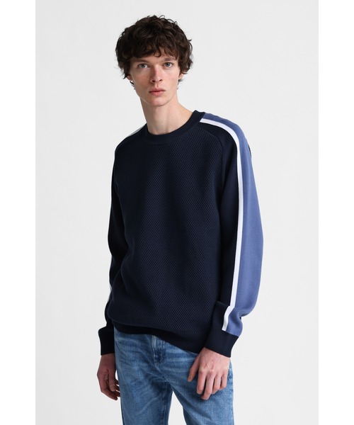 BOSS（ボス）の「メッシュディテール＆カラーブロック コットン