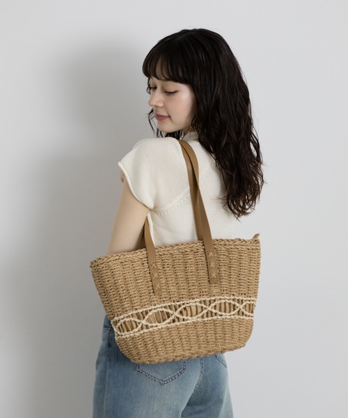 クロスステッチサマートートバッグ（かごバッグ）｜Lunea（ルネア）の