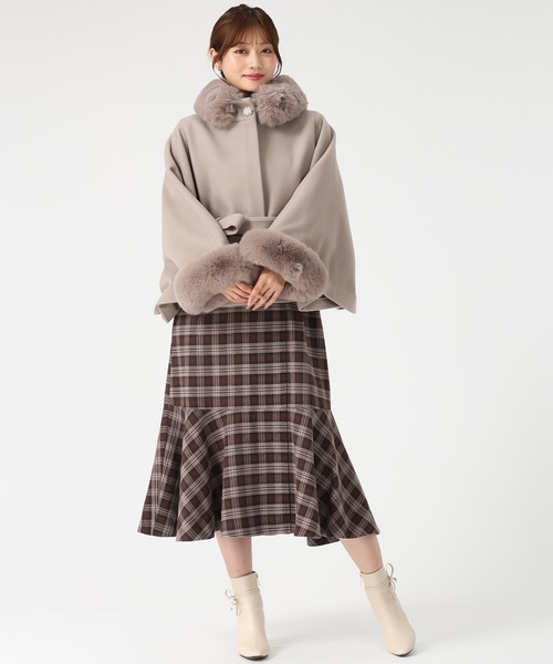 セール】2025秋冬新作 ブローチ付きポンチョコート（ポンチョ）｜MISCH