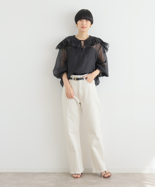 IENA（イエナ）の「【Heriter/エリテ】 フリルカラーブラウス（シャツ
