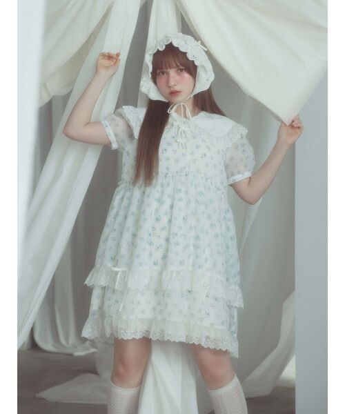 merry jenny（メリージェニー）の「airy petit flowerミニワンピース