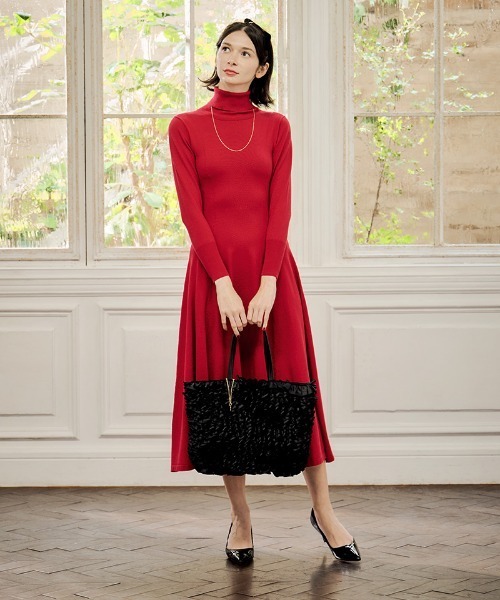 タートルニットフレアワンピース（ワンピース）｜JENNE（ジェンヌ）の