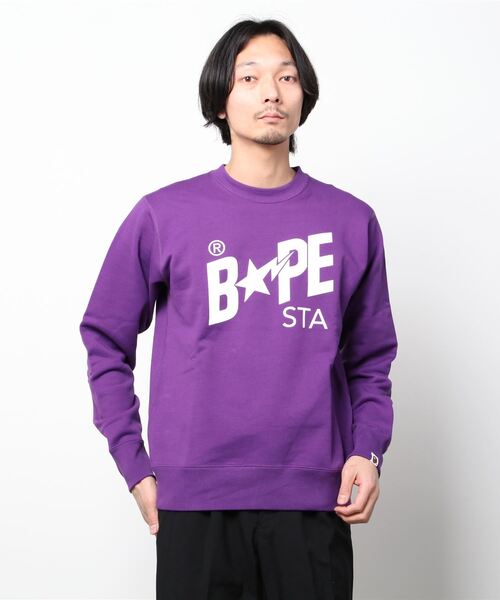 A BATHING APE（アベイシングエイプ）の「BAPE STA LOGO CREWNECK M