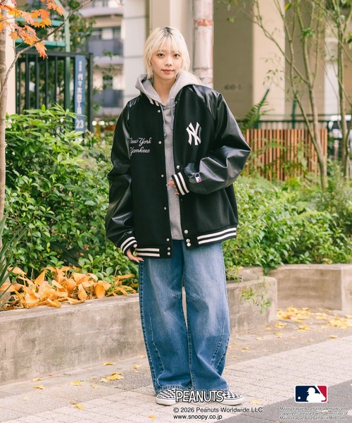 ヤンキース スタジャン 00s 定番 ストリート PEANUTS×MLB】オリジナル