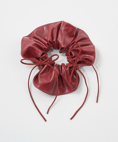 リボン ハング レザー タッチ ビッグ シュシュ（シュシュ）｜GOLDY