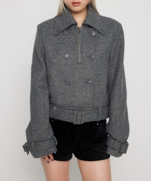 SHORT COMPACT DOUBLE コート（ピーコート）｜LAGUA GEM（ラグアジェム