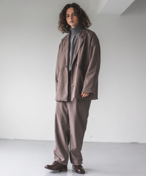 セール】ニュアンスカラーダブルセットアップ オーバーサイズ