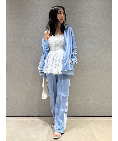 SNIDEL（スナイデル）の「チュール刺繍ベアペプラムTOPS（Tシャツ