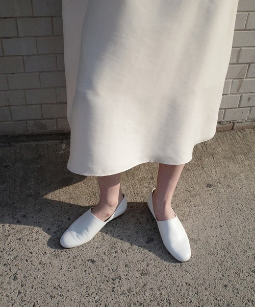 セール】SIDE CUT STACKED HEEL FLAT SHOES（パンプス）｜CLANE