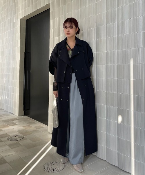 Ameri（アメリ）の「2WAY SMOKE FLOWER SHEER TOP（カーディガン