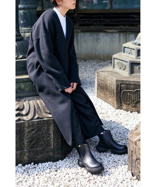 ENFOLD（エンフォルド）の「ウールリバー ノーカラーコート（ノー