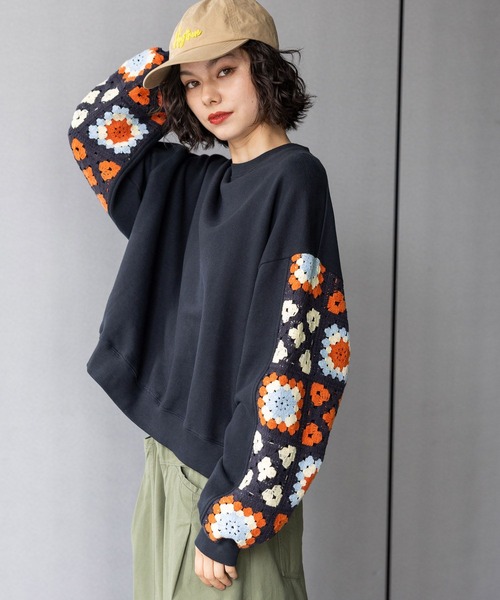 クロシェコンビプルオーバー（スウェット）｜niko and（ニコアンド