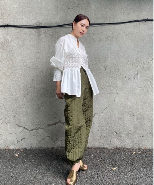 Ameri（アメリ）の「BLOOM SHIRRING SHIRT（シャツ/ブラウス）」 - WEAR