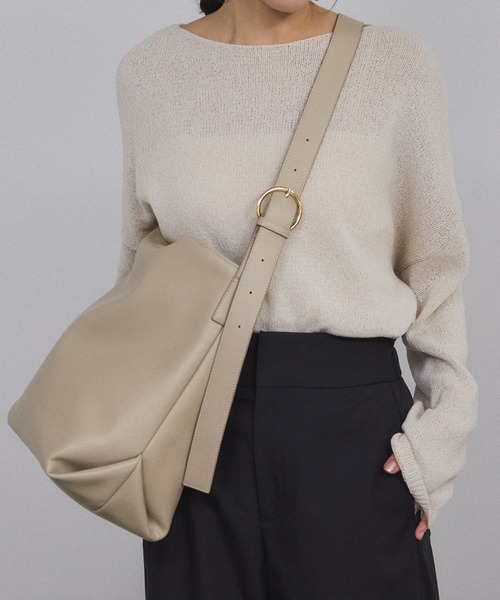 スプリットレザートートバッグ/バケットバッグ［A4対応］（ショルダー