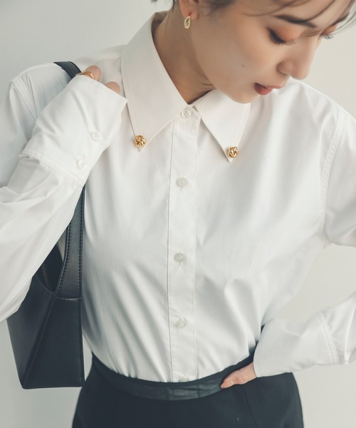 アクセディティールシャツ（シャツ/ブラウス）｜anuans（アニュアンス
