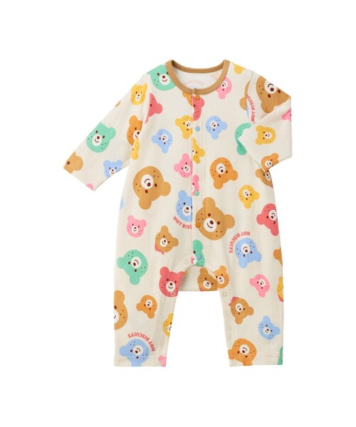 カラフルビーンズ 総柄カバーオール（ロンパース）｜HOT BISCUITS