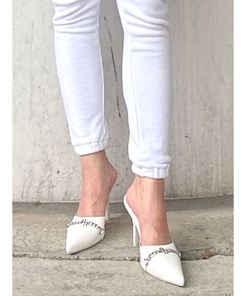 GYDA（ジェイダ）の「GGチェーンポインテッドミュール（パンプス