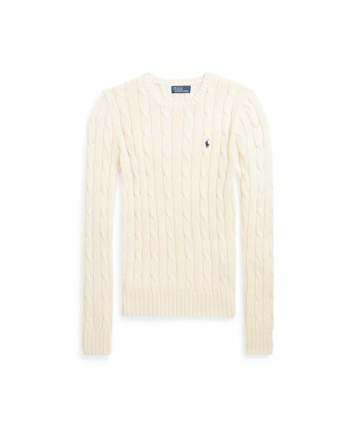 ケーブルニット コットン クルーネック セーター（ニット/セーター