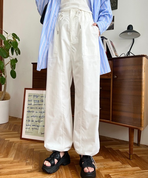 セール】【累計販売枚数2万枚突破！】すそドロストワークパンツ