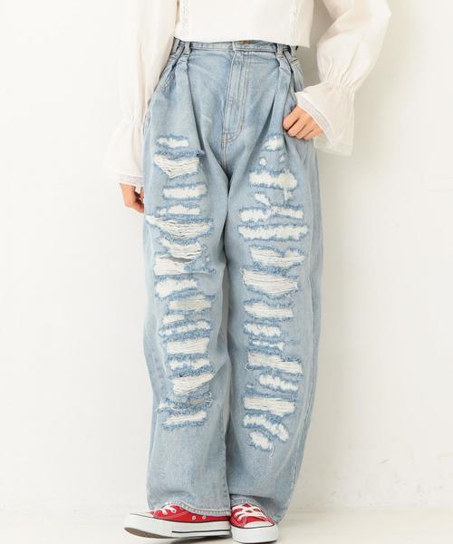 デニムリメイクダメージデニム✖️camoflagebackpack AnotherEdition