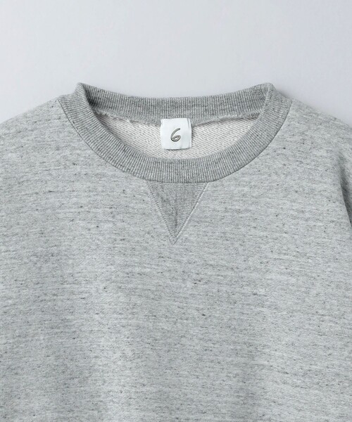 6（ロク）の「＜6(ROKU)＞コットンウラケ カラーステッチ クルーネック