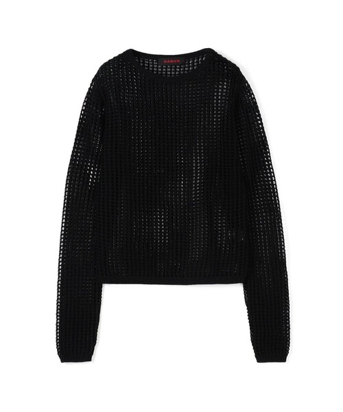 コットンメッシュ クルーネックプルオーバー（ニット/セーター